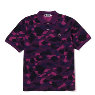 POLO衫 日本代购 彩色迷彩猿头刺绣小标翻领半袖 BAPE COLOR CAMO