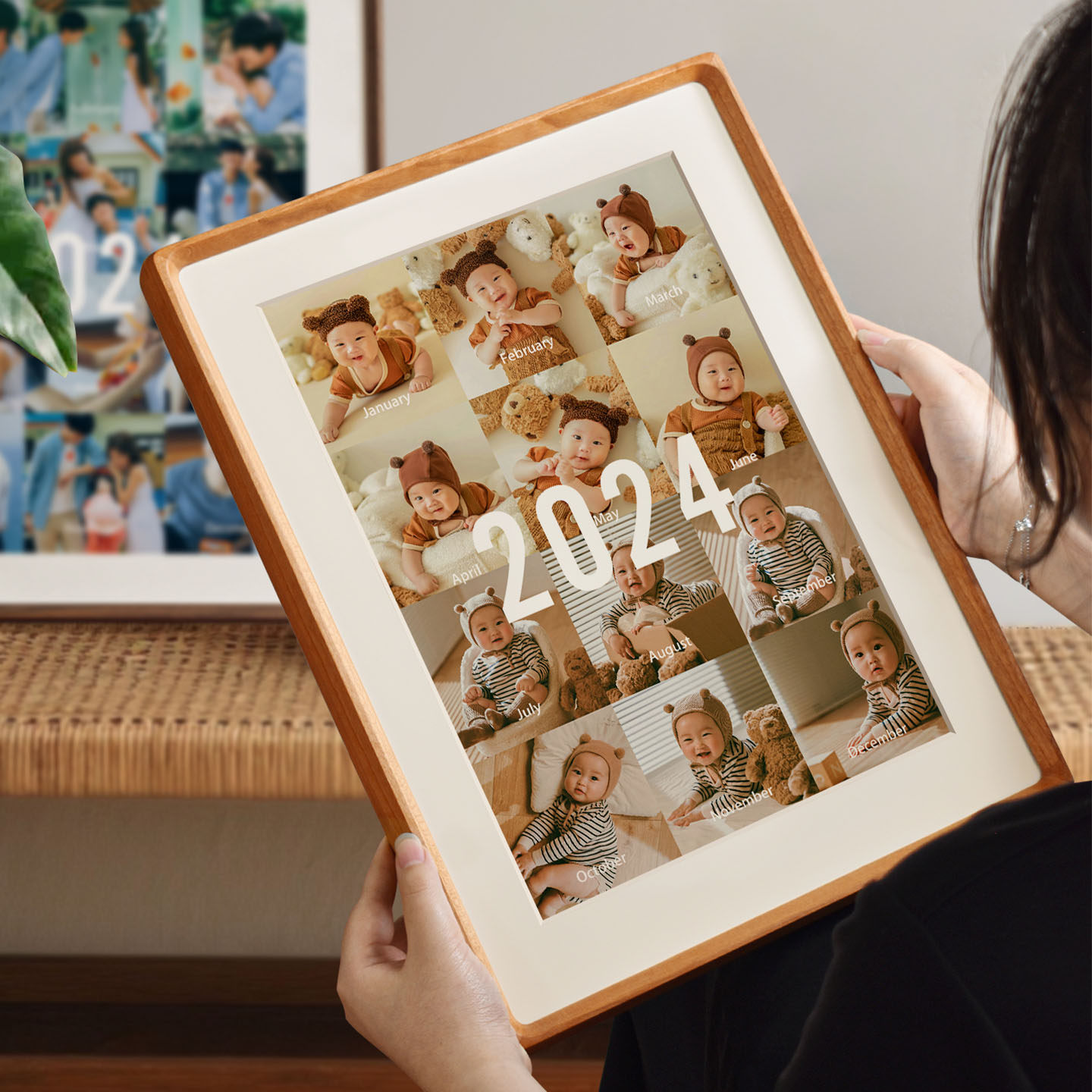 洗照片做成相框diy定制装裱实木挂墙年度一周岁纪念礼物照片相框,家居饰品,相框/画框,淘宝优惠券,粉丝福利购,淘宝优惠卷