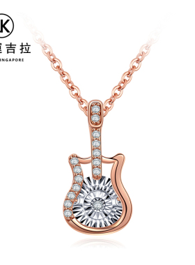 【生日礼物】幸运吉拉闪耀灵动小提琴项链轻奢小众锁骨链