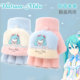 初音未来儿童手套冬季 保暖加厚女童手套可爱卡通毛绒手套防寒手套