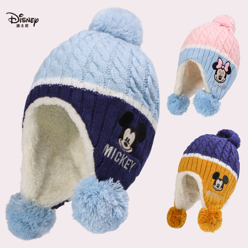 迪士尼儿童帽子冬季加绒男女童宝宝套头帽3-8岁小孩针织护耳帽潮|msdalam kategori Kanak-kanak/Bayi/Keluarga dipasang, Hat/Muffler/topeng/sarung tangan/alat penutup telinga/Jiaotao, Hat - dari Buy2taobao.com untuk memberikan perkhidmatan ejen Taobao profesional membeli