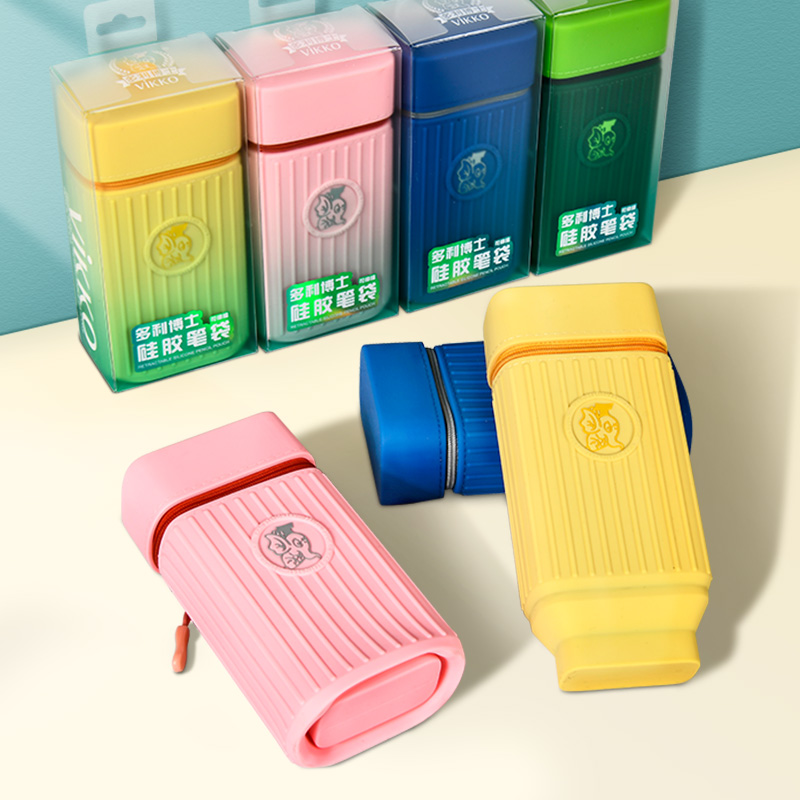 维克多利硅胶笔筒伸缩笔袋