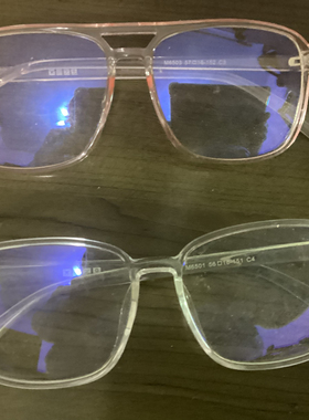 粉色、白色、无边框平光近视眼镜镜架/装饰、近视两用