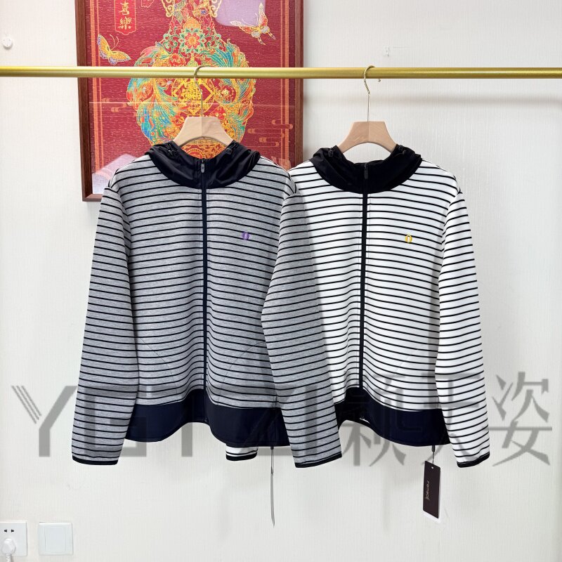 菲玛掂春夏季显瘦条纹连帽外套女