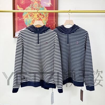 菲玛掂春装慵懒条纹宽松女卫衣