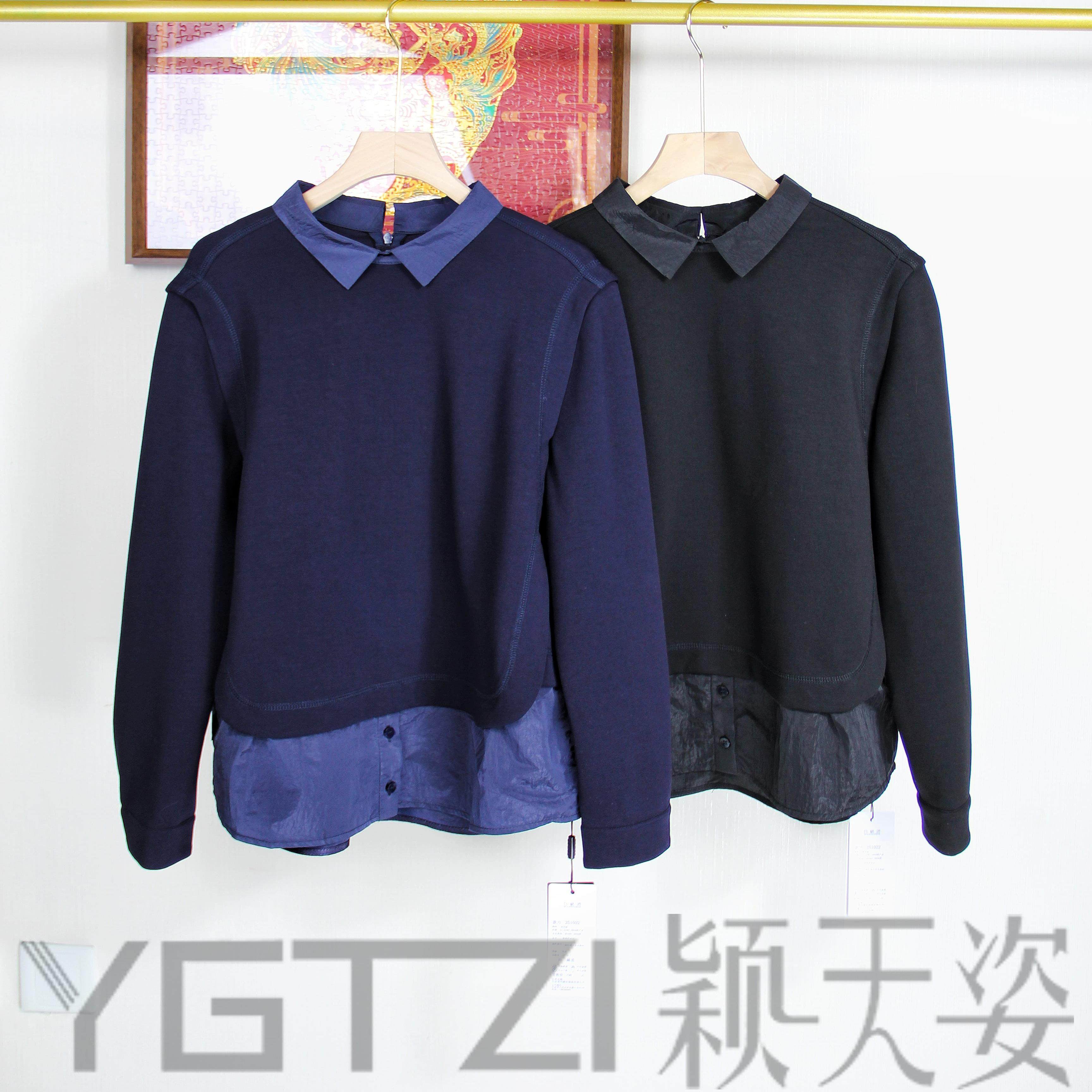 菲玛掂2025春季新款假两件衬衫