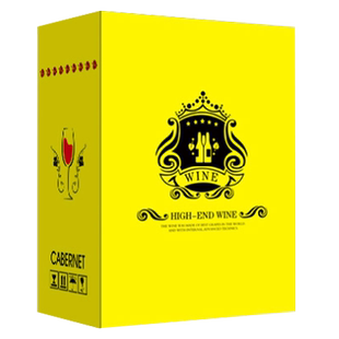 6瓶装葡萄酒箱子彩色红酒纸箱红色5层加厚加硬红酒包装箱子可定做