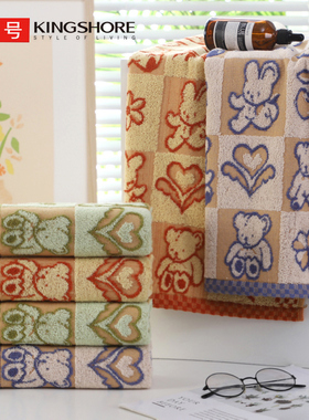 金号纯棉家用成人男女洗脸大毛巾全棉卡通洗澡面巾柔软吸水2146