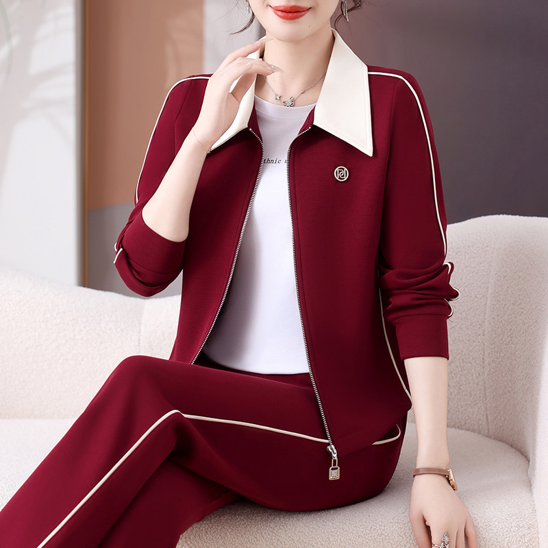 运动服套装女春秋2024早秋穿搭时尚洋气减龄高级感品牌休闲两件套