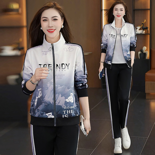 2025春秋爆款运动装套装女洋气高级感立领卫衣秋天休闲跑步三件套