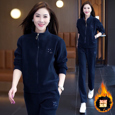 运动套装女2025秋冬新款加绒加厚
