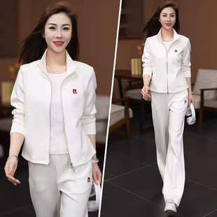 休闲运动套装 时尚 洋气立领开衫 卫衣两件套运动穿搭 女春秋2026新款