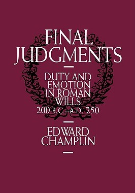 【预售】Final Judgments: Duty and Emotion in Roman Wills,