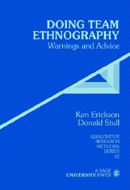 【预售】Doing Team Ethnography: Warnings and Advice