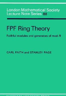 【预售】Fpf Ring Theory: Faithful Modules and Generators of