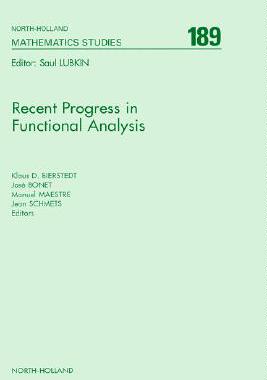 【预售】Recent Progress in Functional Analysis