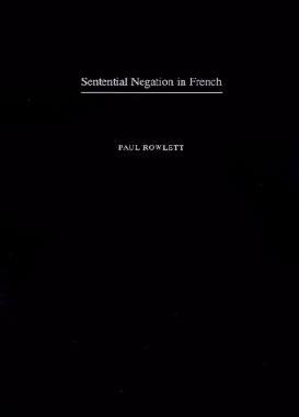 【预售】Sentential Negation in French