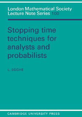 【预售】Stopping Time Techniques for Analysts and