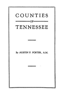 【预售】Counties of Tennessee