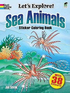 【预售】Let's Explore! Sea Animals: Sticker Coloring Book
