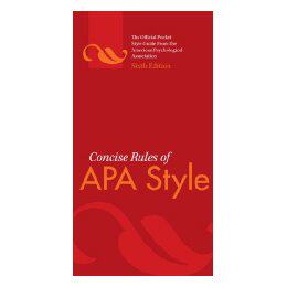 【预售】Concise Rules of APA Style
