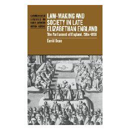 【预售】Law-Making and Society in Late Elizabethan England: