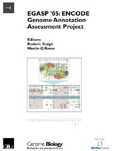 【预售】Egasp '05: Encode Genome Annotation Assessment