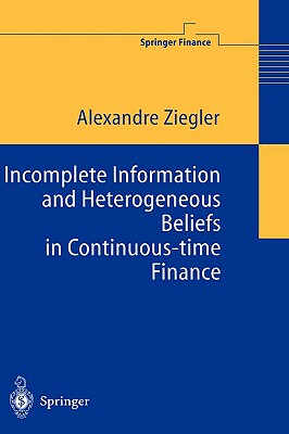 【预售】Incomplete Information and Heterogeneous Beliefs in