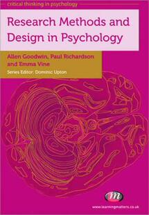 【预售】Research Methods and Design in Psychology