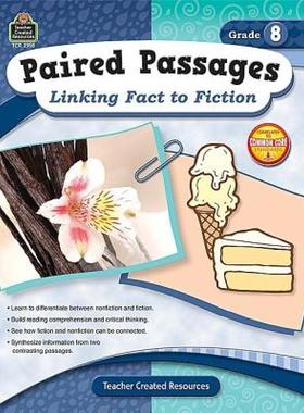 【预售】Paired Passages, Grade 8: Linking Fact to Fiction