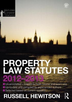 【预售】Property Law Statutes 2012-2013