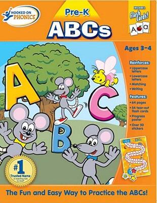 【预订】Hooked on Phonics Pre-K ABCs [With Flash Cards]