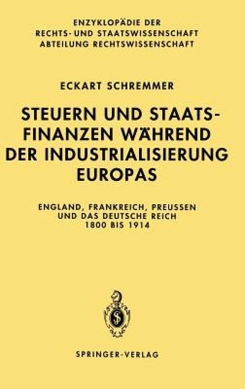 【预售】Steuern Und Staatsfinanzen W Hrend Der