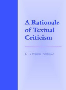【预售】A Rationale of Textual Criticism