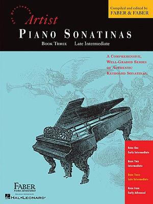 小奏鸣曲3级 菲伯尔钢琴 英文原版 Artist Piano Sonatinas Book Three Late Intermediate
