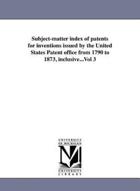 【预售】Subject-Matter Index of Patents for Inventions
