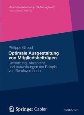 【预售】Optimale Ausgestaltung Von Mitgliedsbeitragen: