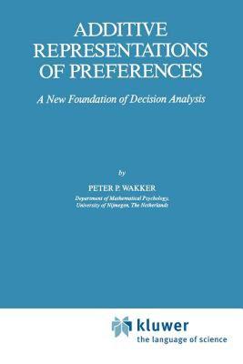 【预售】Additive Representations of Preferences: A New