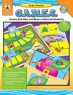 【预售】Basic Phonics G.A.M.E.S., Grade K: Games