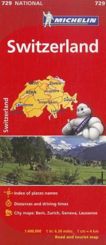 【预售】Michelin Switzerland Map 729