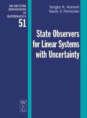 【预售】State Observers for Linear Systems with Uncertainty