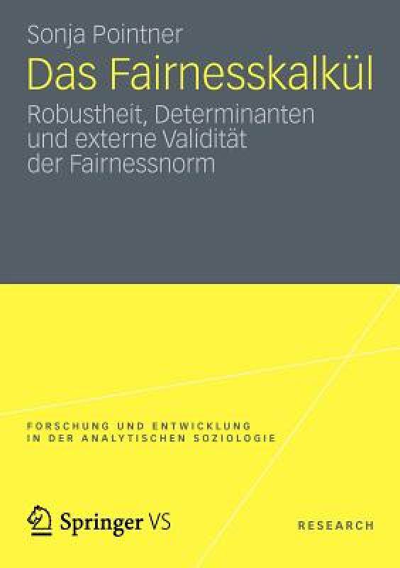 【预售】Das Fairnesskalkul: Robustheit, Determinanten Und