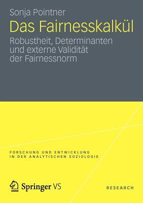 【预售】Das Fairnesskalkul: Robustheit, Determinanten Und