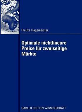 【预售】Optimale Nichtlineare Preise Fur Zweiseitige Markte