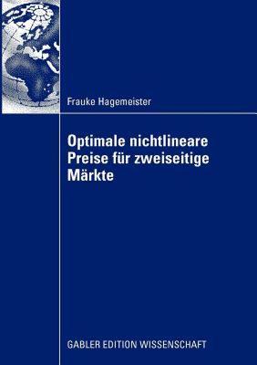【预售】Optimale Nichtlineare Preise Fur Zweiseitige Markte