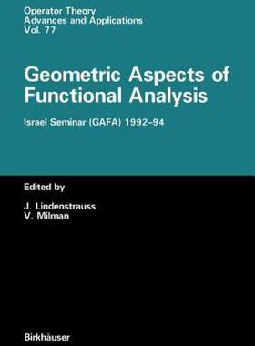 【预售】Geometric Aspects of Functional Analysis: Israel