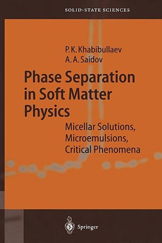 【预售】Phase Separation in Soft Matter Physics: Micellar 书籍/杂志/报纸 原版其它 原图主图