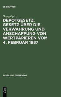 Gesetz Depotgesetz. 预售 Und Die Verwahrung Uber