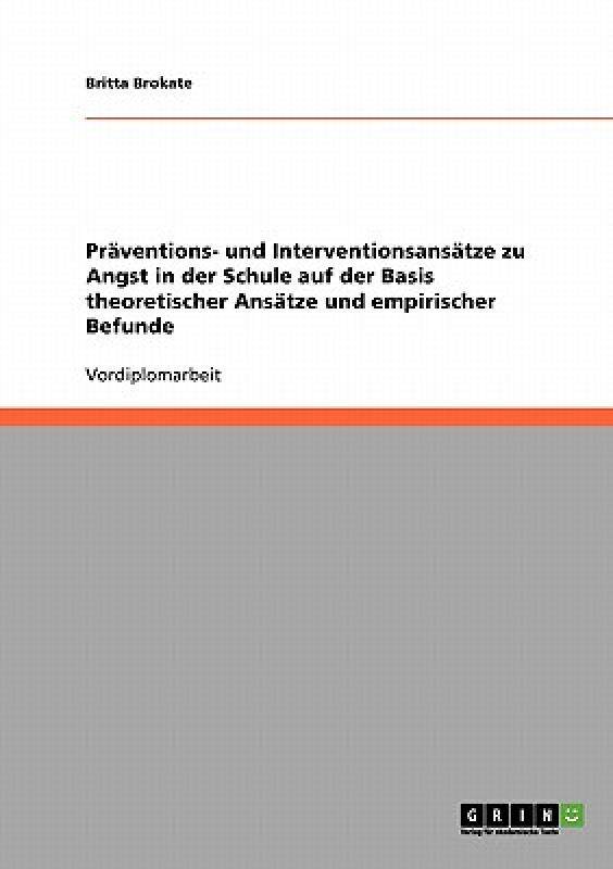 【预售】pr ventions- und interventionsans tze zu angst in