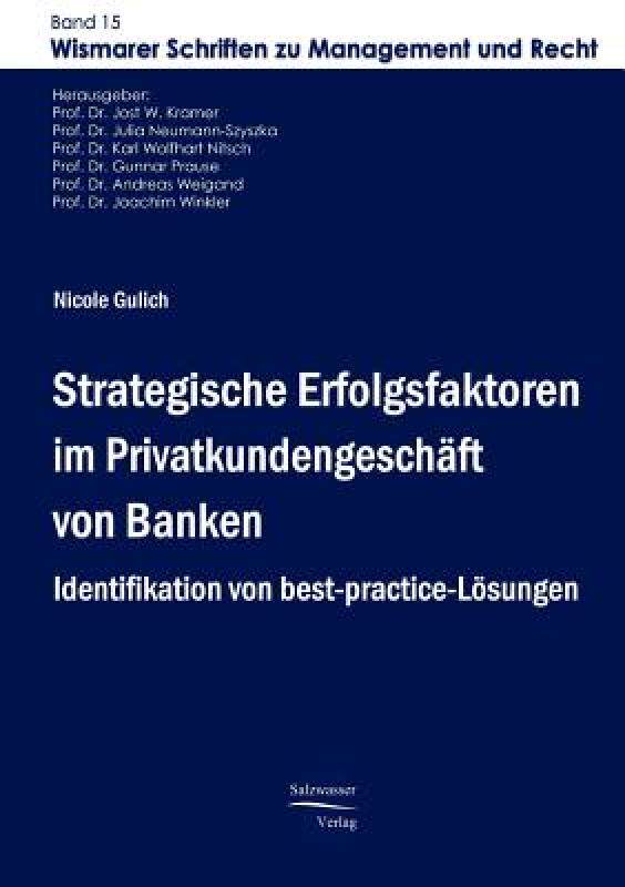 【预售】Strategische Erfolgsfaktoren Im Privatkundengeschaft